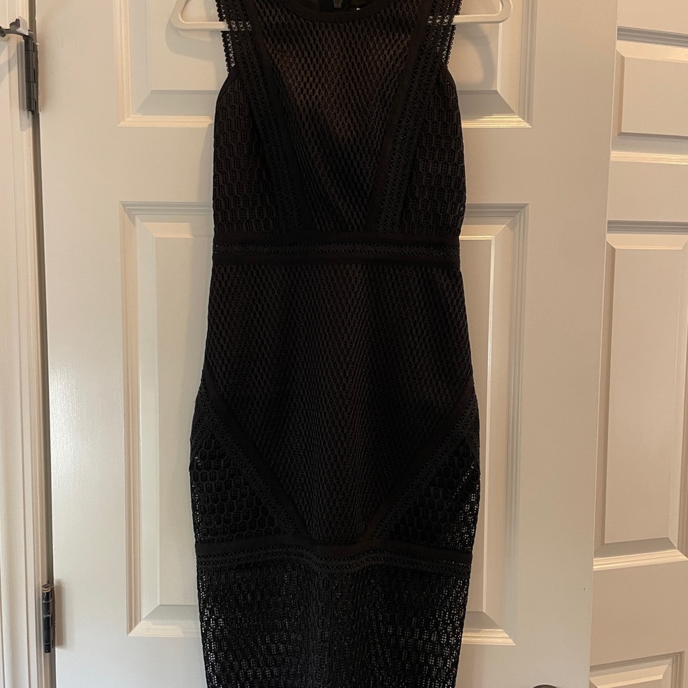Jonathan Simkhai Black Mesh Midi Dress